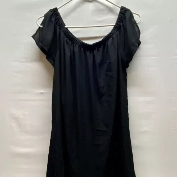 Express Mini Dress Women's Large Black Off Shoulder Lightweight Pullover NWOT - Picture 2 of 12